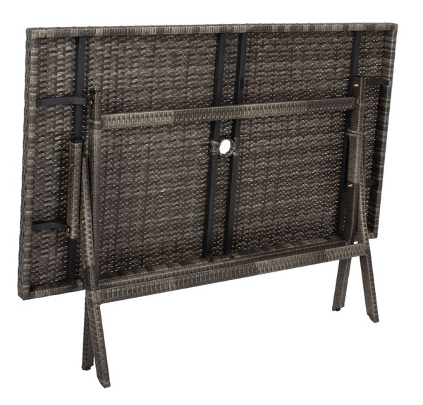 Akita Folding Table/Grey Brown/White