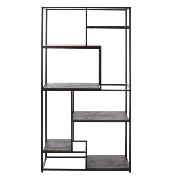 Rege 7 Shelf Etagere/Matte Black