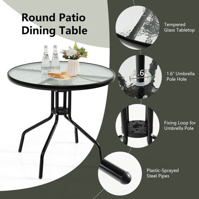 6 Pieces Patio Dining Set/Grey
