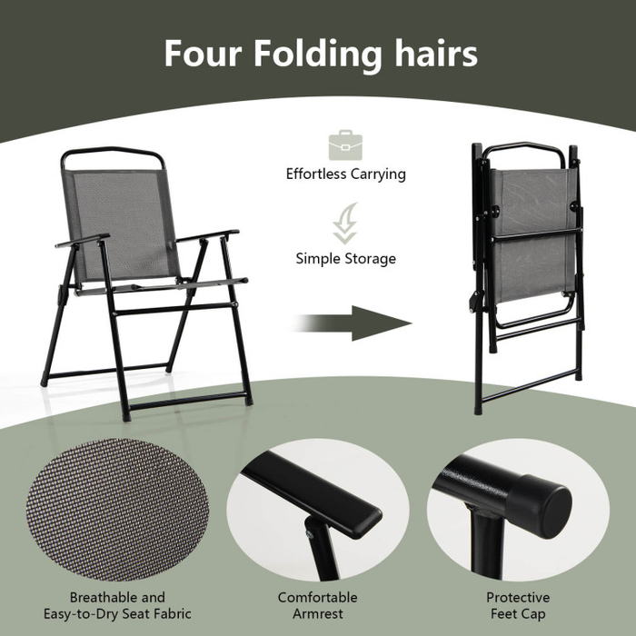 6 Pieces Patio Dining Set/Grey