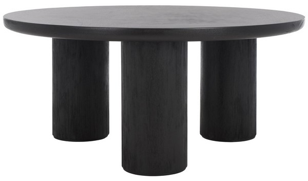 Mork 3 Leg Round Coffee Table/Black
