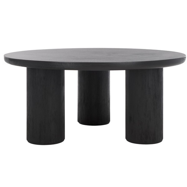 Mork 3 Leg Round Coffee Table/Black