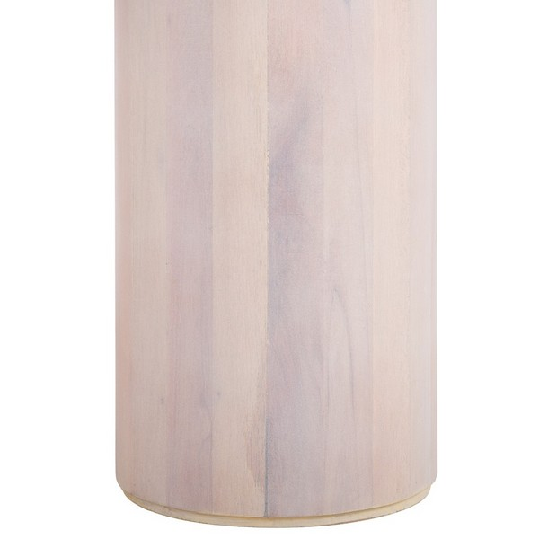 Mork 3 Leg Round Coffee Table/White Washed