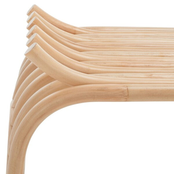 Strix Curved Rattan Stool/Natural