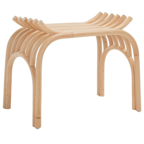 Strix Curved Rattan Stool/Natural