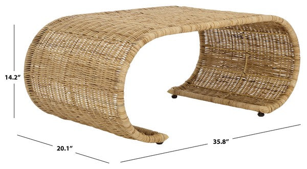 Tamo Rattan Coffee Table – Natural Boho Coffee Table