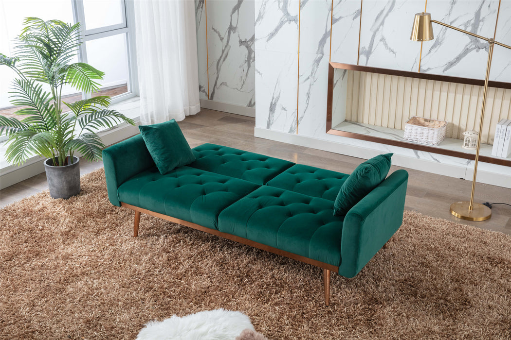 Kent Velvet Sofa/ Green