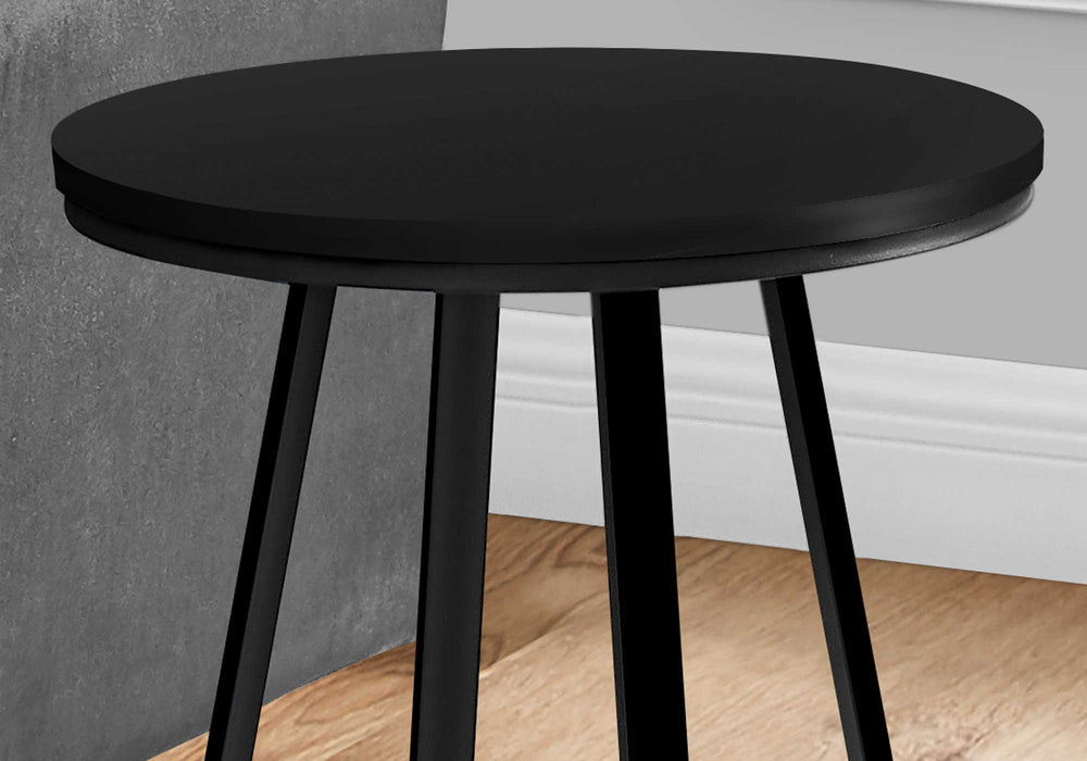 Modern Accent Table 22"H/Black/Black Metal