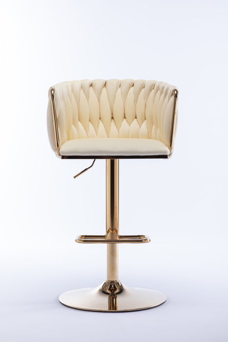 Set of 2 Bar Stools/ Ivory