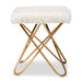 Valle White Faux Fur Ottoman - Cool Stuff & Accessories