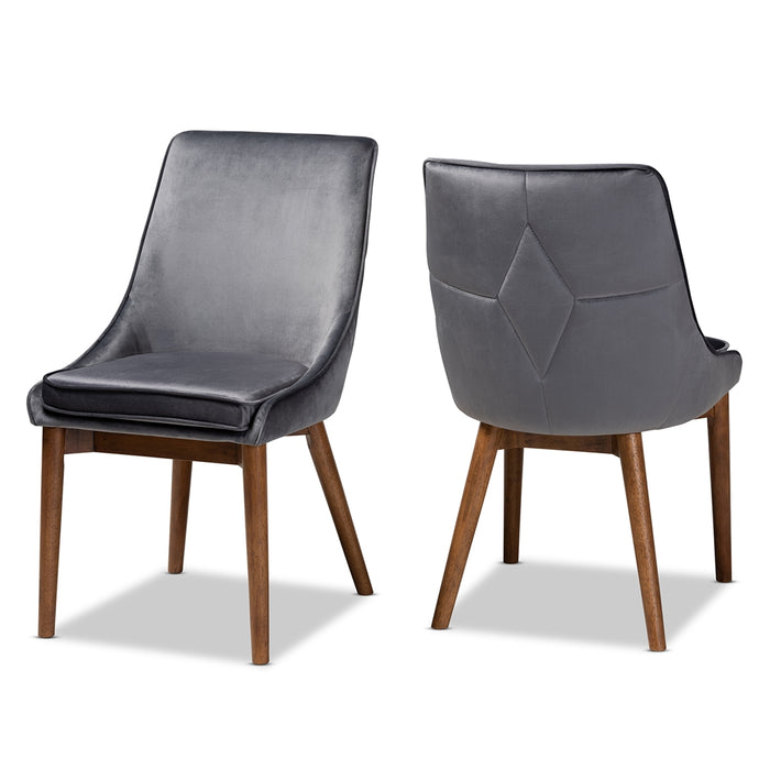 Gilmore Upholstered Dining Chair Set of 2 Grey
