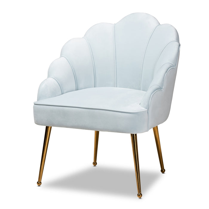 Cinzia Fabric Accent Chair/Light Blue - Cool Stuff & Accessories