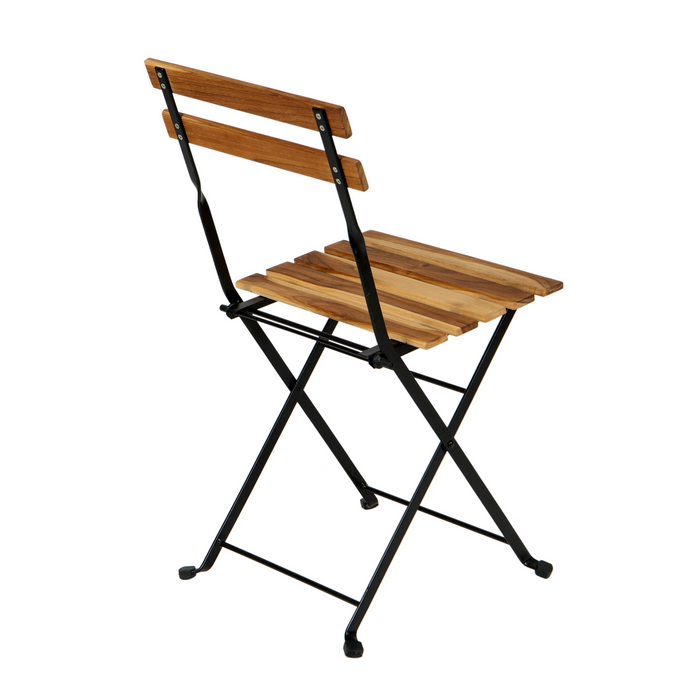 Solid Teak Wood Bistro Set Folding Table And Chair /Navy