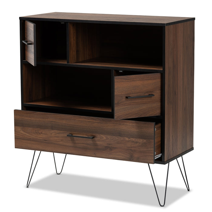 Charis Modern Walnut Bookcase - Cool Stuff & Accessories