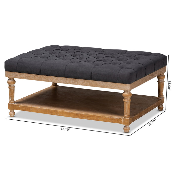 Lindsey Cocktail Ottoman Charcoal
