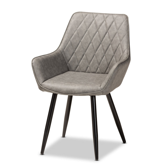 Astrid Dining Chair Set of 4 Grey/Black