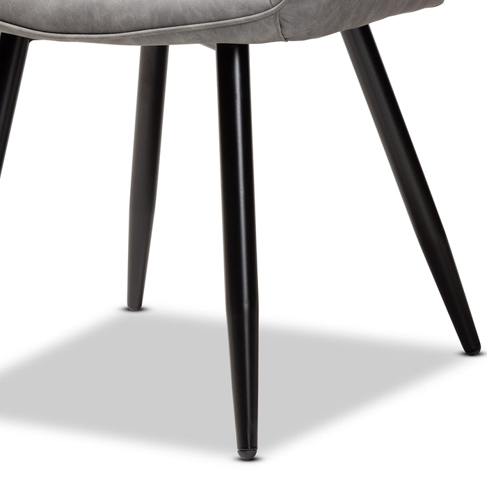 Astrid Dining Chair Set of 4 Grey/Black