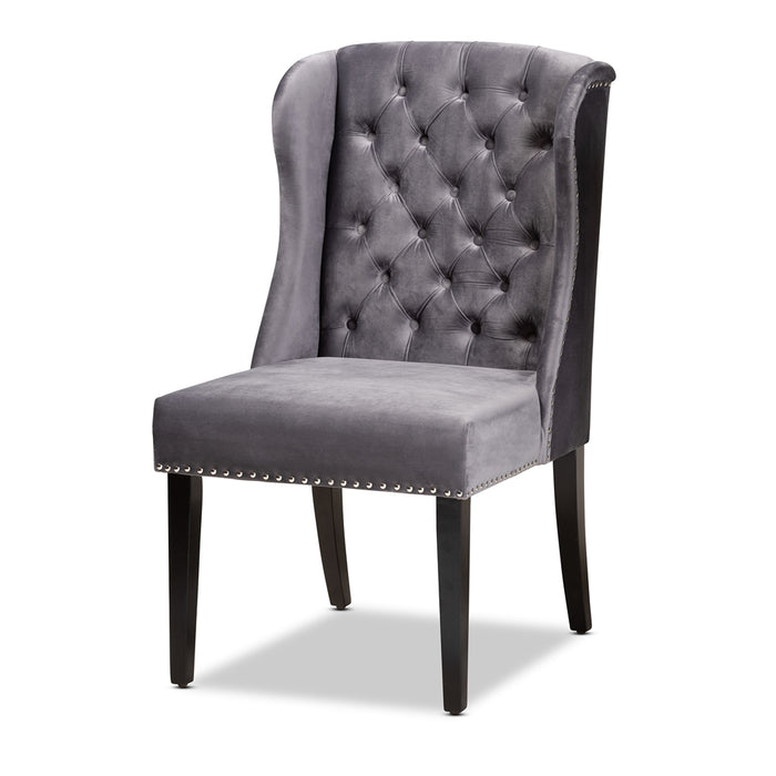 Lamont Upholstered Wingback Dining Chair Grey