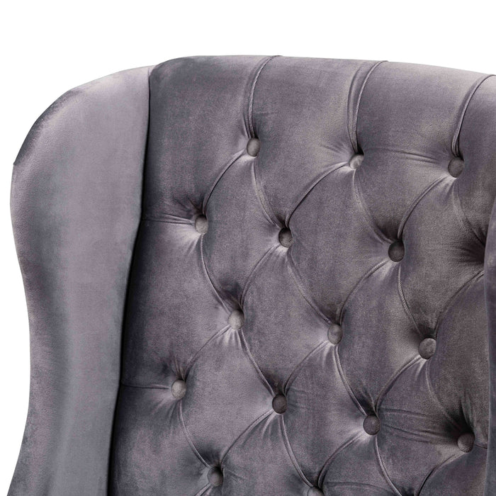 Lamont Upholstered Wingback Dining Chair Grey