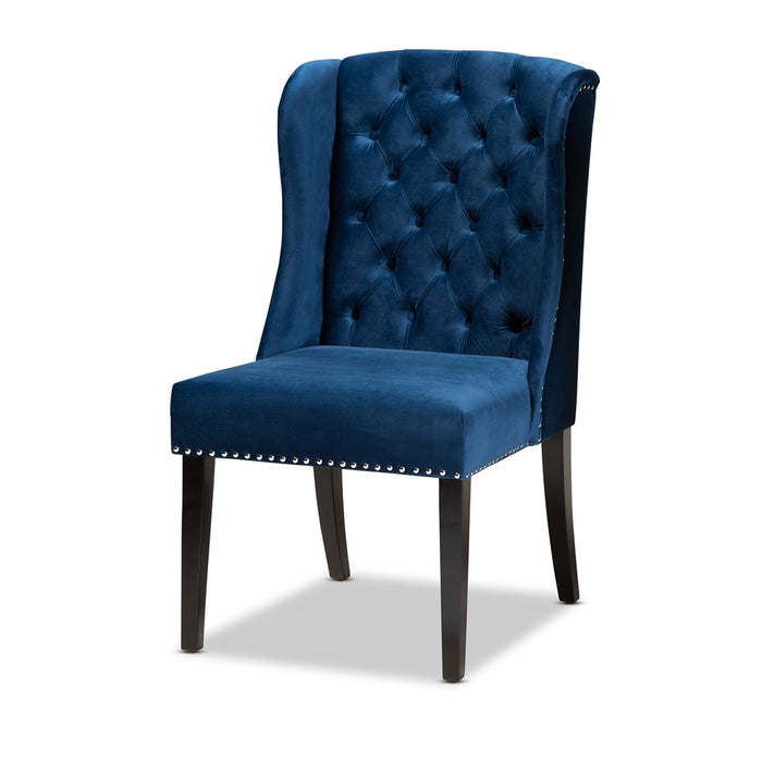 Lamont Upholstered Wingback Dining Chair Navy Blue