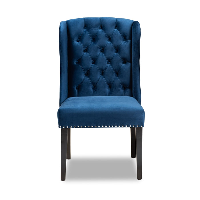 Lamont Upholstered Wingback Dining Chair Navy Blue