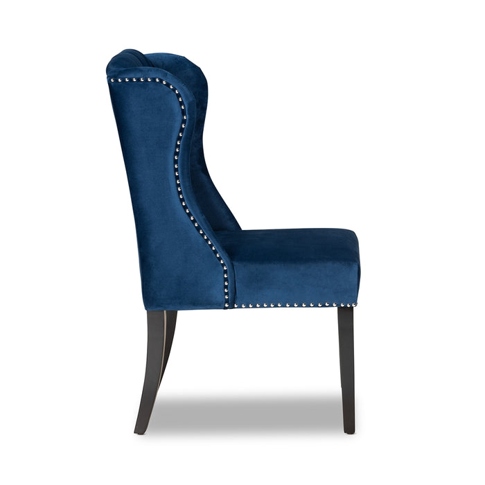 Lamont Upholstered Wingback Dining Chair Navy Blue