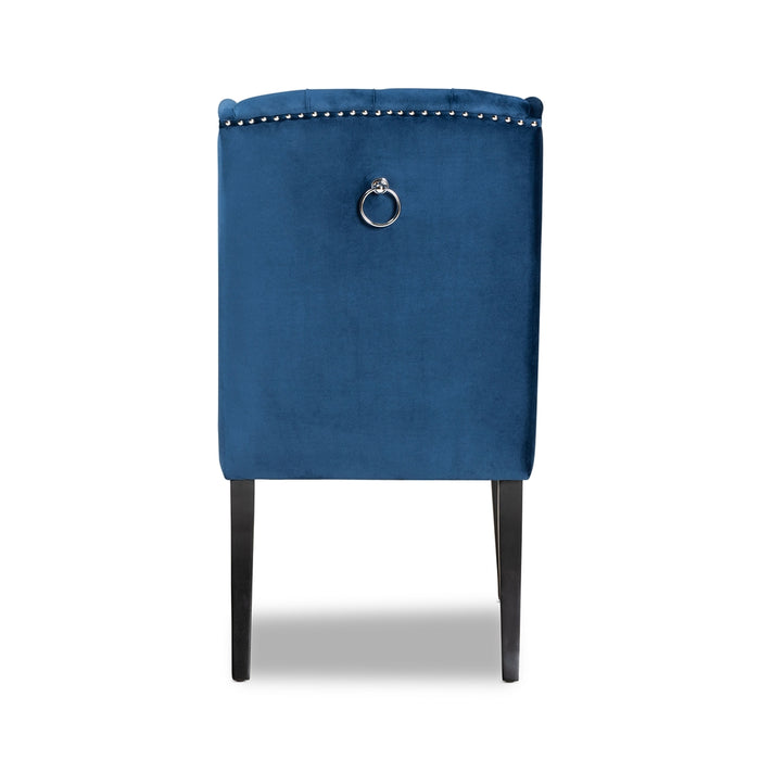 Lamont Upholstered Wingback Dining Chair Navy Blue