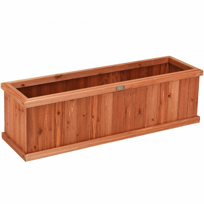 3 Feet x 3 Inch Wooden Decorative Planter Box/Brown