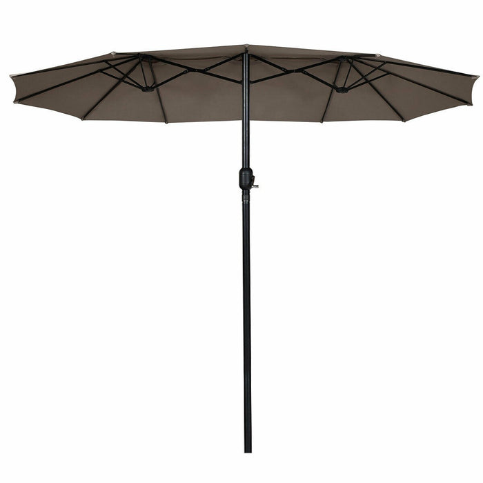 15 ft Double-Sided Outdoor Patio Umbrella with Crank without Base - Cool Stuff & Accessories