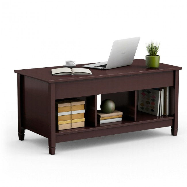 Lift Top Coffee Table with Hidden Storage Compartment/Coffee