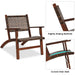 3PCS Outdoor Wooden Patio Rattan Furniture Set - Cool Stuff & Accessories