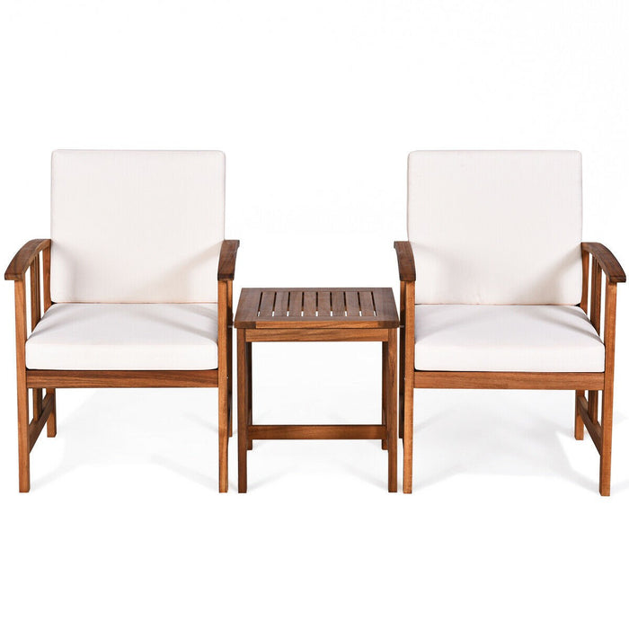 3PC Solid Wood Outdoor Patio Sofa Furniture Set - Cool Stuff & Accessories