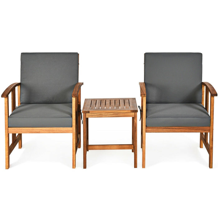3PC Solid Wood Outdoor Patio Sofa Furniture Set - Cool Stuff & Accessories