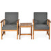 3PC Solid Wood Outdoor Patio Sofa Furniture Set - Cool Stuff & Accessories