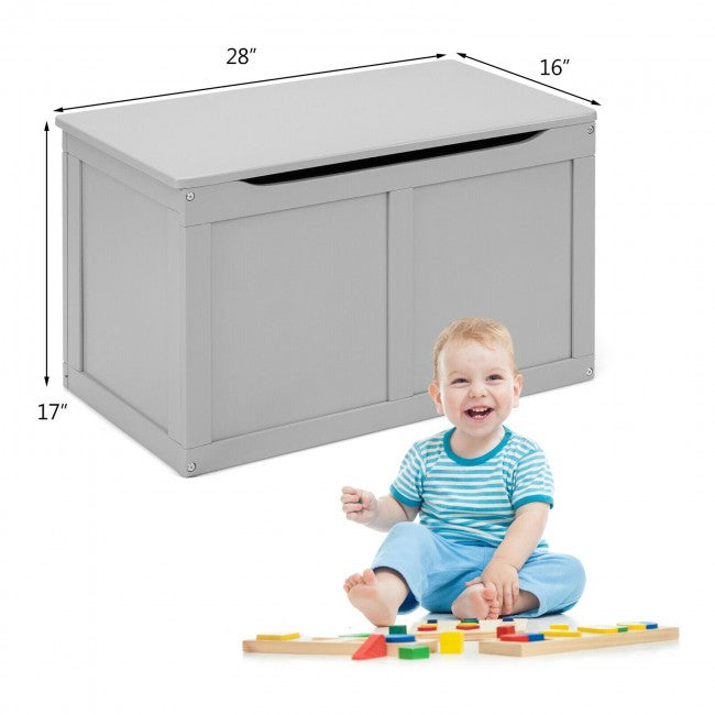 Wooden Chest Organizer Toy Storage Box/Grey