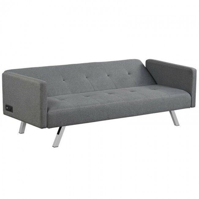 Convertible Futon Sofa Bed/Grey