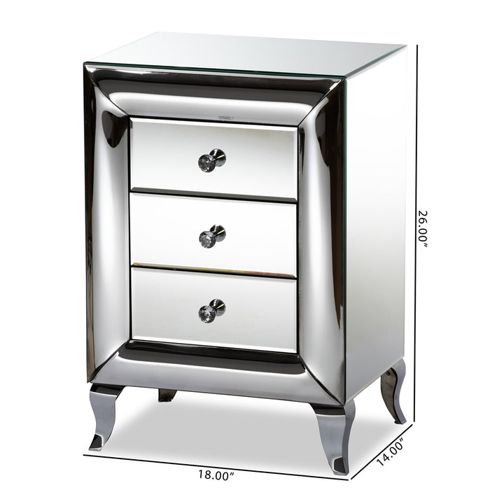 Pauline Modern Mirrored Nightstand - Cool Stuff & Accessories
