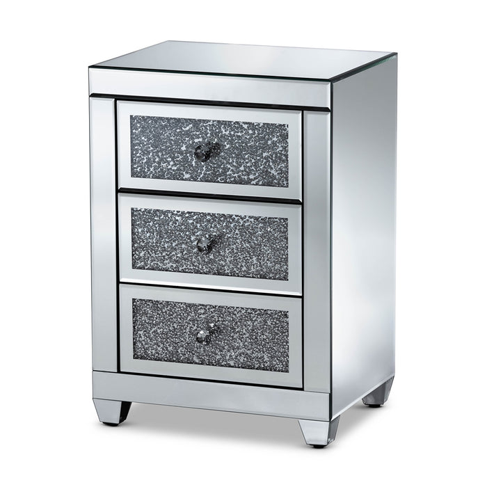 Ralston Wood and Mirrored Nightstand - Cool Stuff & Accessories