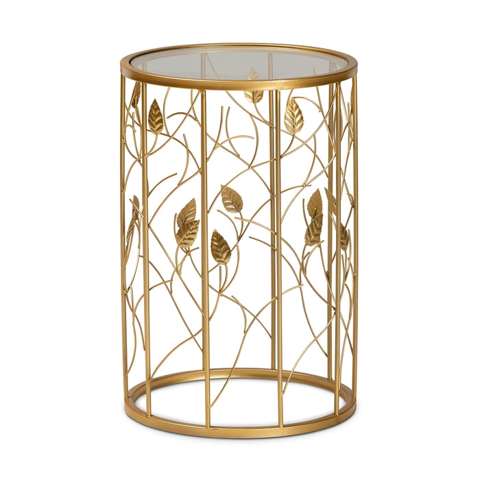 Anaya Glass Leaf End Table - Cool Stuff & Accessories