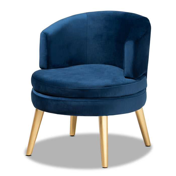 Baptiste Curved Accent Chair/Navy - Cool Stuff & Accessories