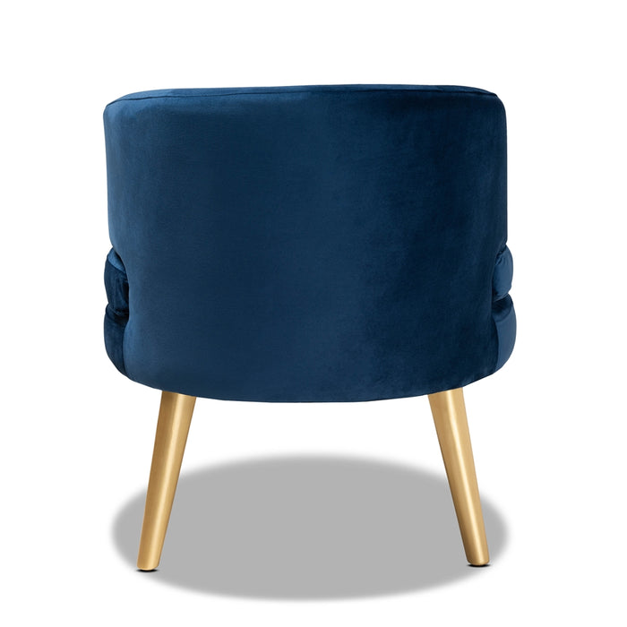 Baptiste Curved Accent Chair/Navy - Cool Stuff & Accessories