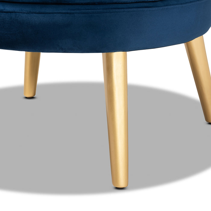 Baptiste Curved Accent Chair/Navy - Cool Stuff & Accessories