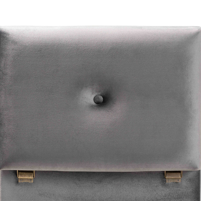 Elias Upholstered Storage Ottoman Grey