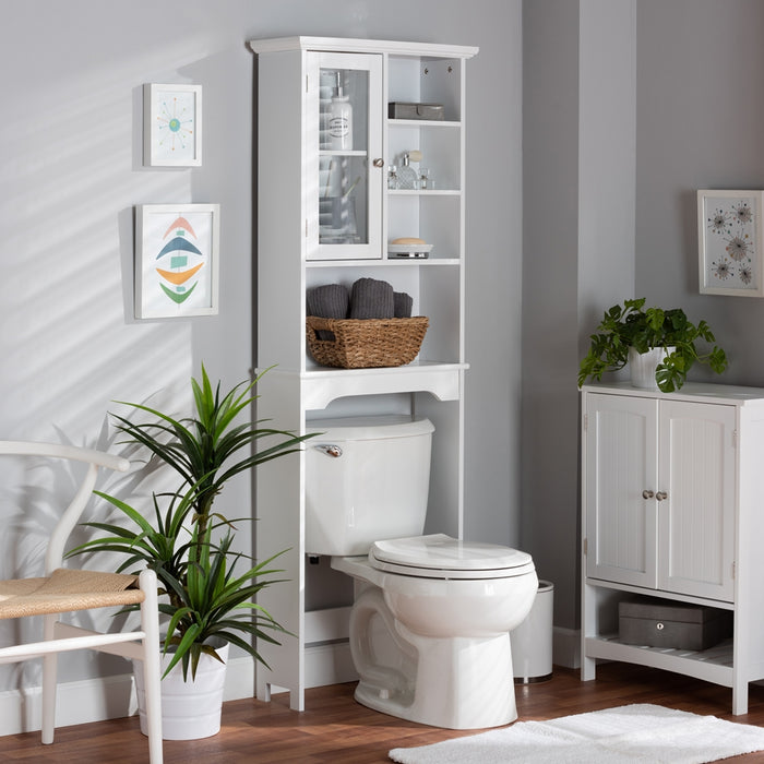 Campbell White Bathroom Storage Cabinet - Cool Stuff & Accessories