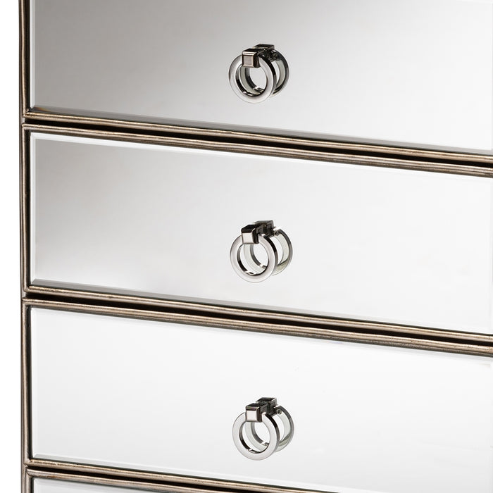 Ewan 3 Drawer Mirrored Nightstand - Cool Stuff & Accessories