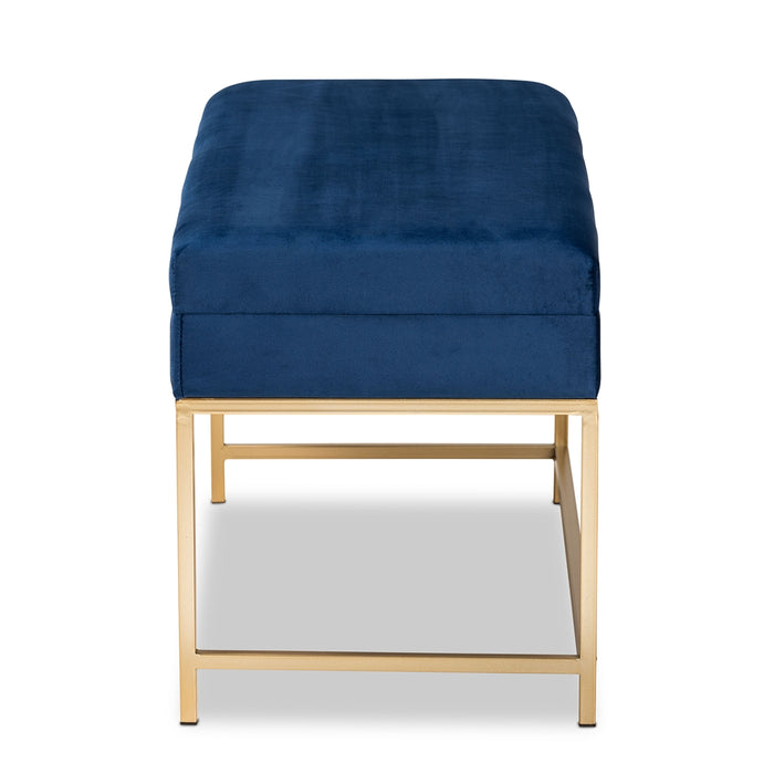 Aliana Upholstered Storage Ottoman/Navy - Cool Stuff & Accessories