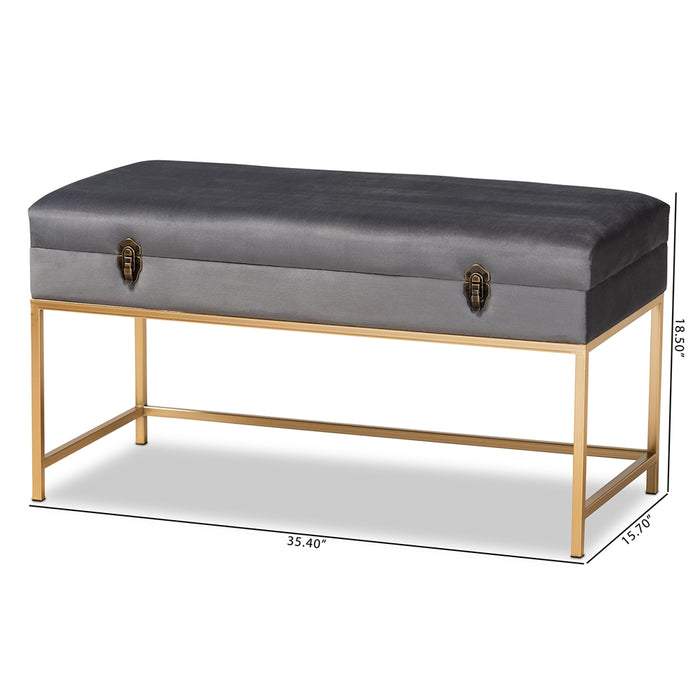 Aliana Upholstered Storage Ottoman/grey - Cool Stuff & Accessories