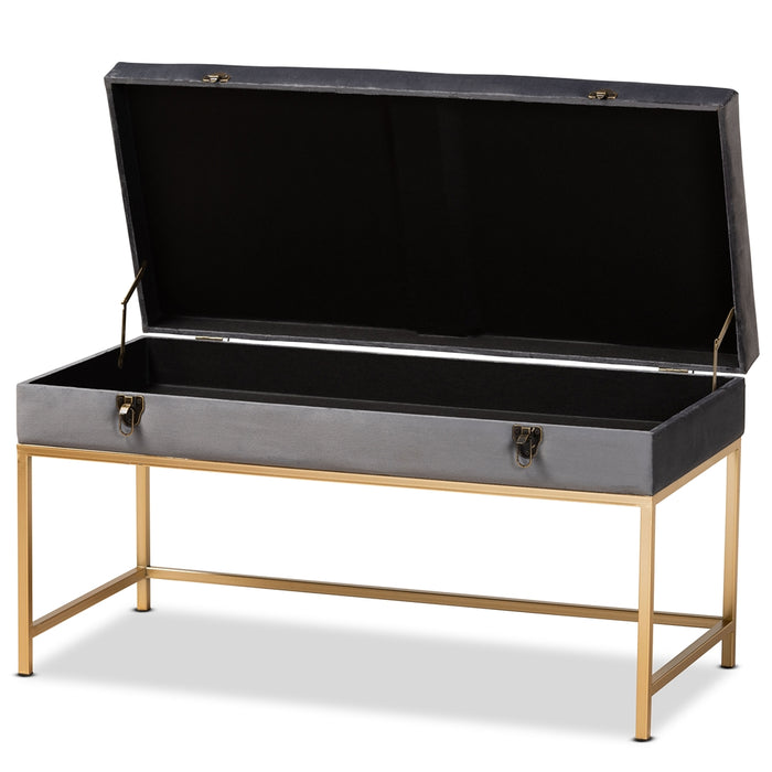 Aliana Upholstered Storage Ottoman/grey - Cool Stuff & Accessories