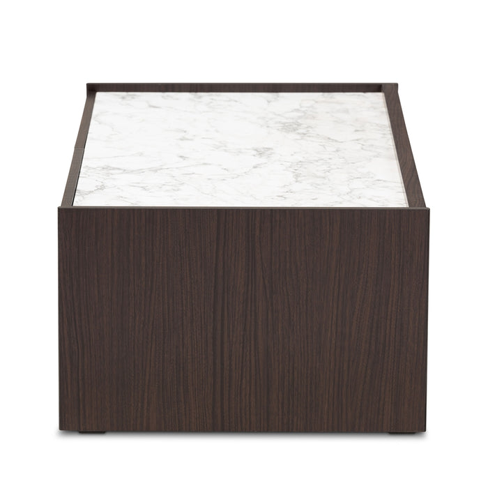 Walker Coffee Table With Faux Marble Top