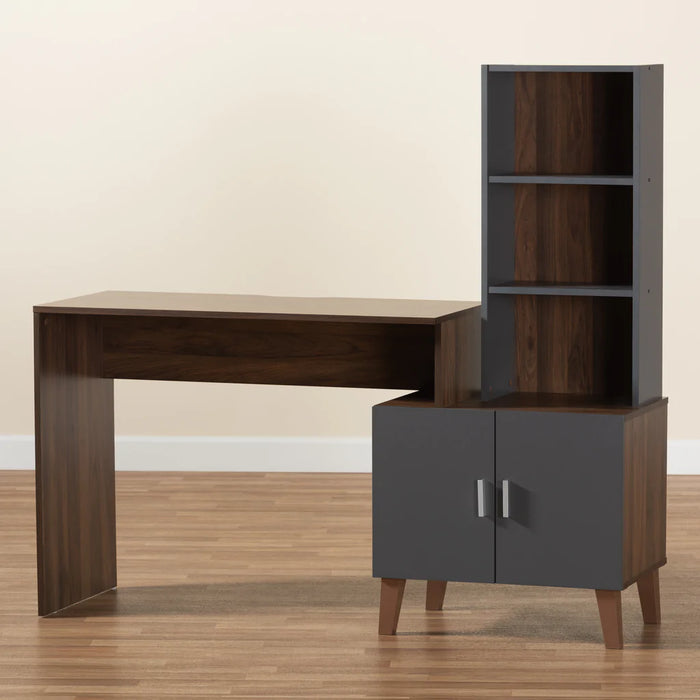 JAEGER STORAGE DESK WITH SHELVES